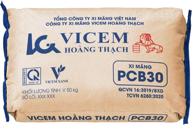 Xi măng Hoàng Thạch PCB30 mặt trước